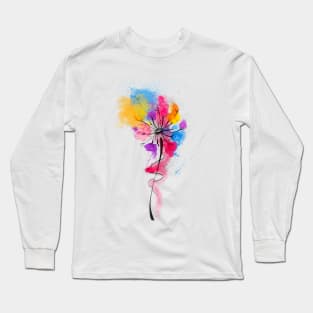 Dandelion watercolour Long Sleeve T-Shirt